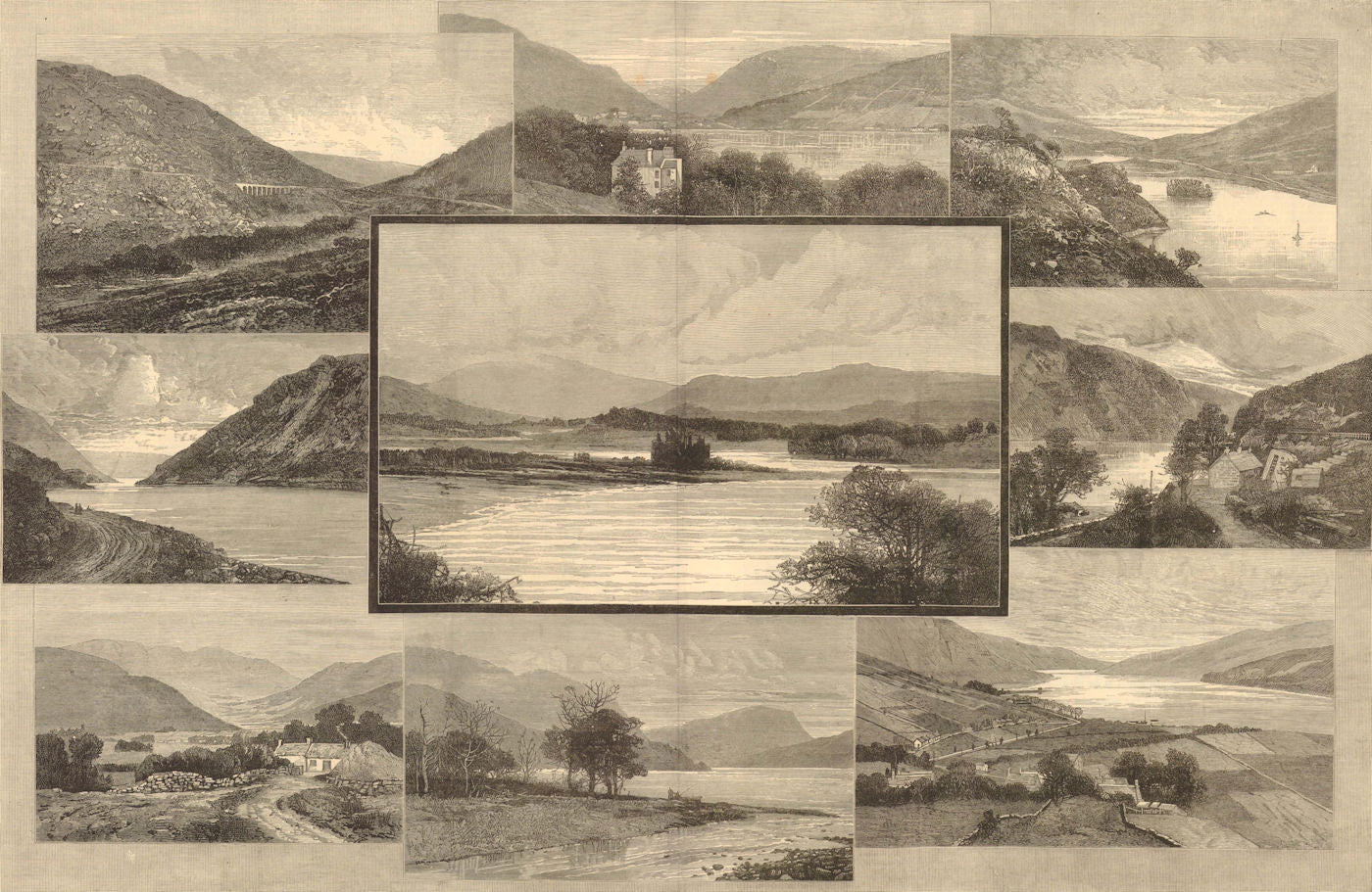 Highland Railway views. Callander Oban Glen Ogle Brander Dalmally Cruachan 1880